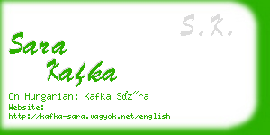 sara kafka business card